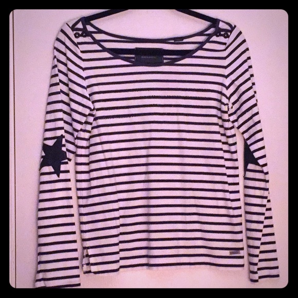 Maison Scotch Long sleeve striped blouse petite - Picture 1 of 5